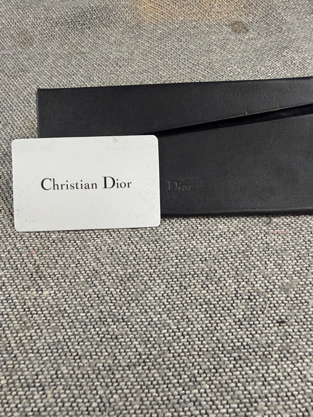 Dior Black Leather Money Clip with Subtle Logo